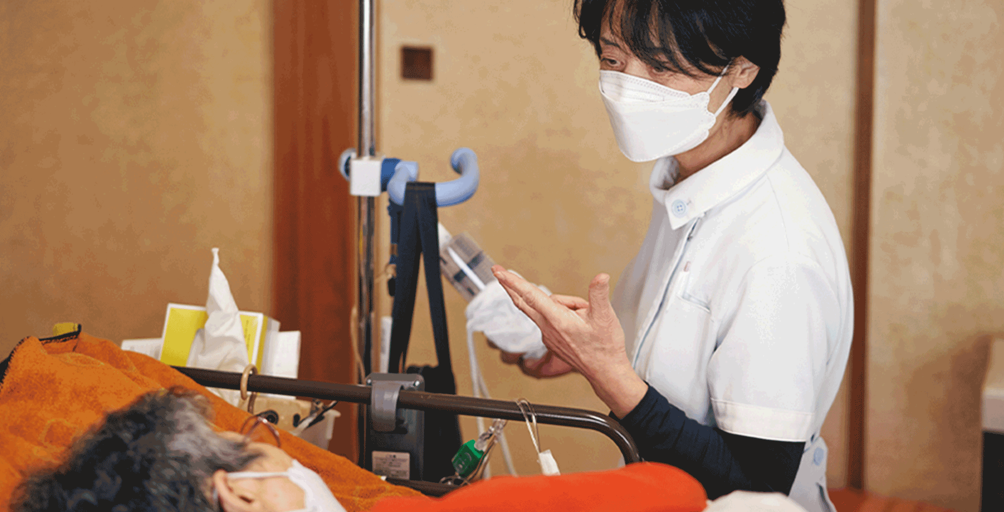 患者様宅ベッドサイド